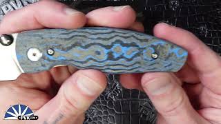 Three Rivers Manufacturing (TRM) Neutron 2 Linerlock, Magnacut Blade, Electric Blue Camo Carbon 3D