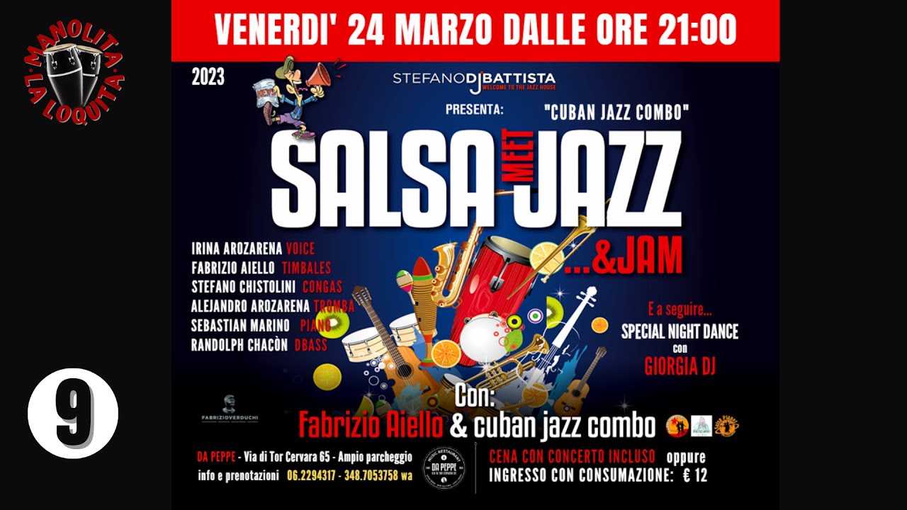 Cuban Jazz Combo live in Roma Music Restaurant da Peppe 24 Marzo 2023