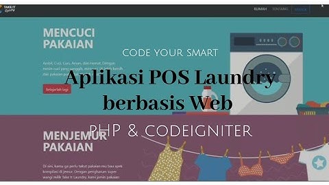 Program / Aplikasi POS Laundry Berbasis Web dengan PHP dan Framework Codeigniter 3