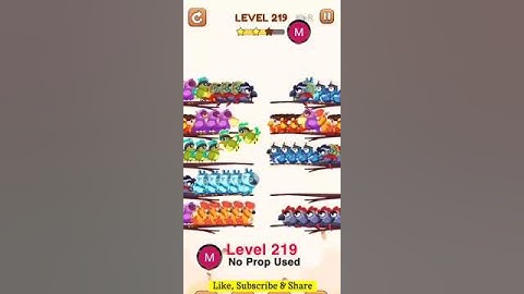 BIRD SORT 2 #color #puzzle #level 219 #colour #gaming #viral #trending #shorts #solution #birdsort