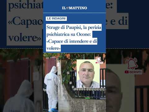 Video Strage di Paupisi, la perizia su Salvatore Ocone: «Era capace di intendere e di volere»