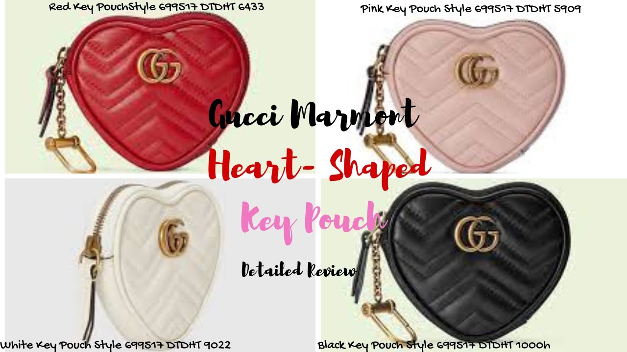 Red Leather GG Marmont Coin Purse