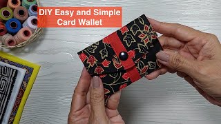 DIY Easy Card Holder / Mini Card Wallet / Card Holder Wallet Sewing Tutorial / Batik of Indonesia