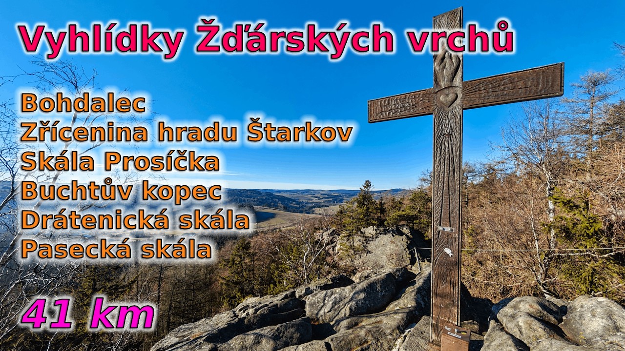 C96 Vyhlídky Žďárských vrchů (okruh z Nového Města na Moravě) [41 km]