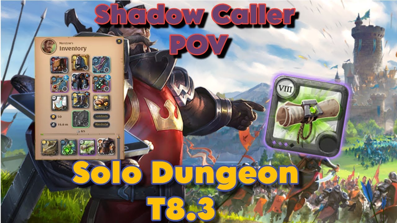 Albion online PVE Solo Dungeon T8.3 Shadow Caller DPS/LifeSteal POV