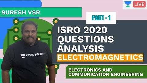 Electro - Magnetics Questions from ISRO Exam - 2020 | ECE | Suresh VSR | Part I