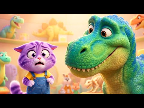 😱 GATITA conoce a los DINOSAURIOS 🦖 Caricaturas INFANTILES