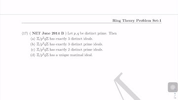 Solutions of Ring Theory Problem Set 1 ( 17 to 18 )