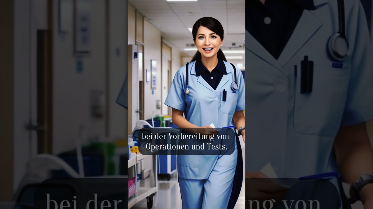 Sich vorstellen Deutsch lernen | Krankenschwester stellt sich vor und berichtet von ihrem Arbeitstag