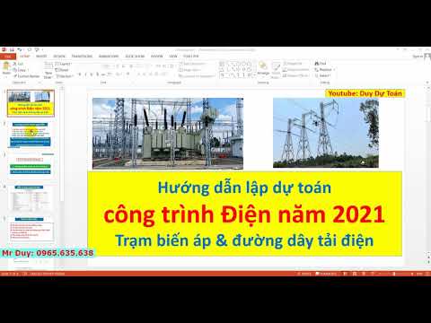 Video Hướng dẫn lập dự toán công trình Điện | Trạm biến áp &... - youtube