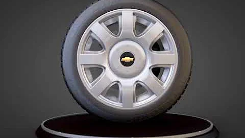 chevrolet Aveo rim and whell turntable