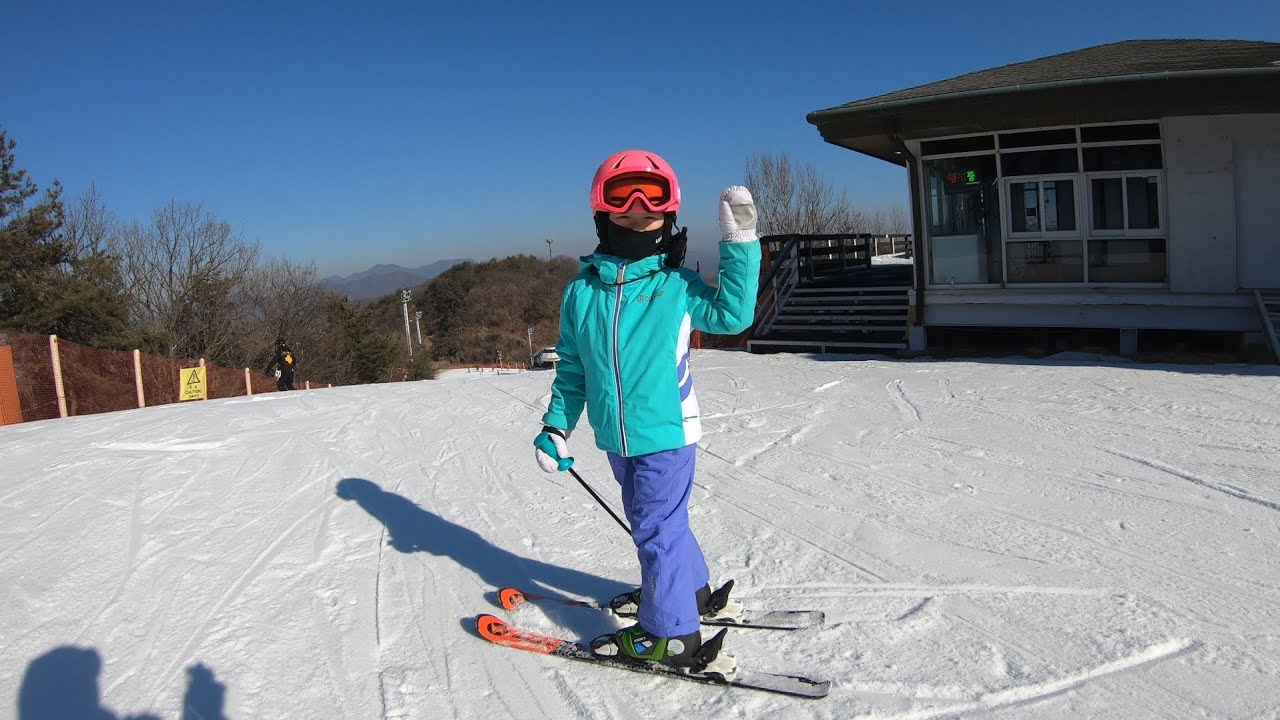 신나게 달려볼까? 너무 즐거운 스키🎿 지산스키레슨!