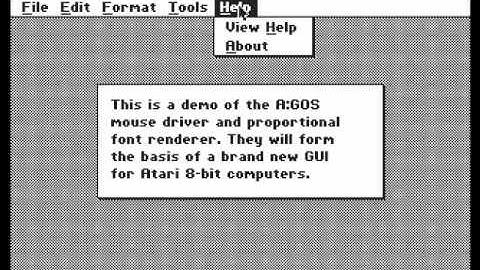 Atari 8-bit GUI Cascading Menus