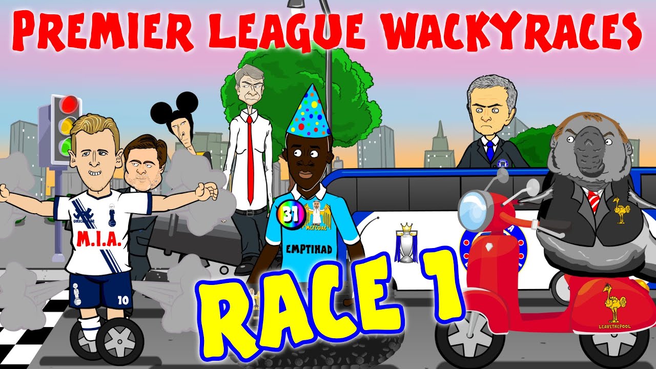 RACE 1 Premier League Wacky Races(Cech saves Walker Own Goal Courtois Red Card Eva vs Mourinho)