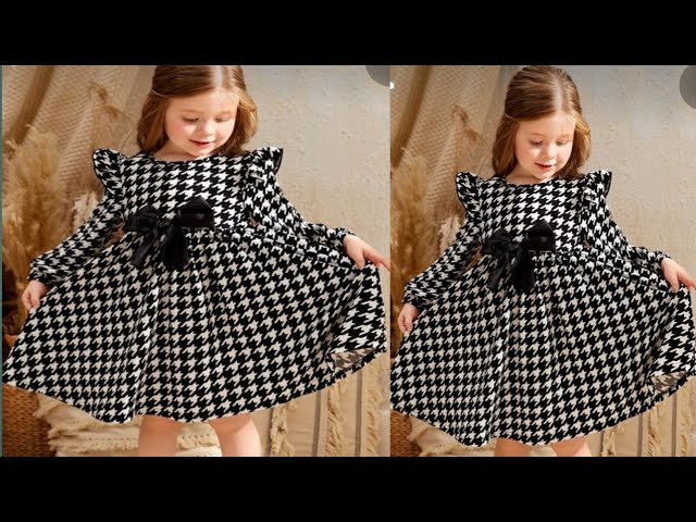 تفصيل فستان اطفال شتوي بمتر قماش بس بسيط جدا للمبتدئين يلبس سن ٧لي ٨سنوات -  YouTube