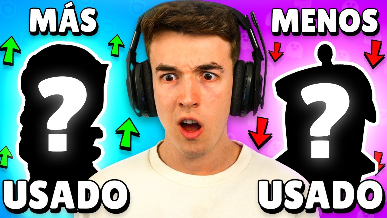 ESTE ES EL BRAWLER *MAS USADO* Y *MENOS USADO* de BRAWL STARS
