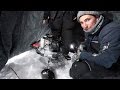 Two Idiots Get Auger Stuck in ICE!