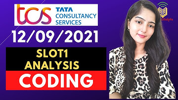 TCS NQT 12/09/2021 Coding Questions | Slot1 Coding Questions