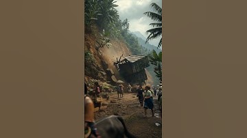 “House on the Cliff Almost Collapsed!” #shortvideo #collapse #landslide