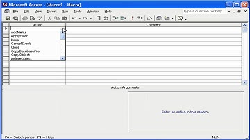 إنشاء ماكرو جديد Access XP