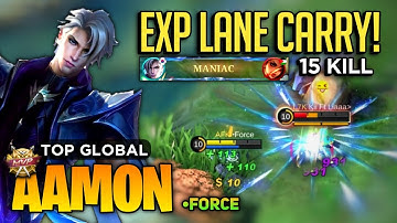 MANIAC! Offlane Aamon Deadly Combo [ Top Global Aamon Best Build ] By •Force - Mobile Legends