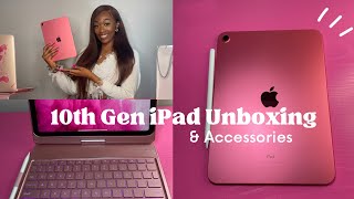  iPad 10th Generation 2022 (Pink) Unboxing + Accessories