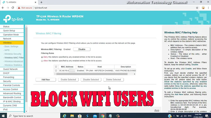 How to Block WiFi Users in TP-Link WiFi Router