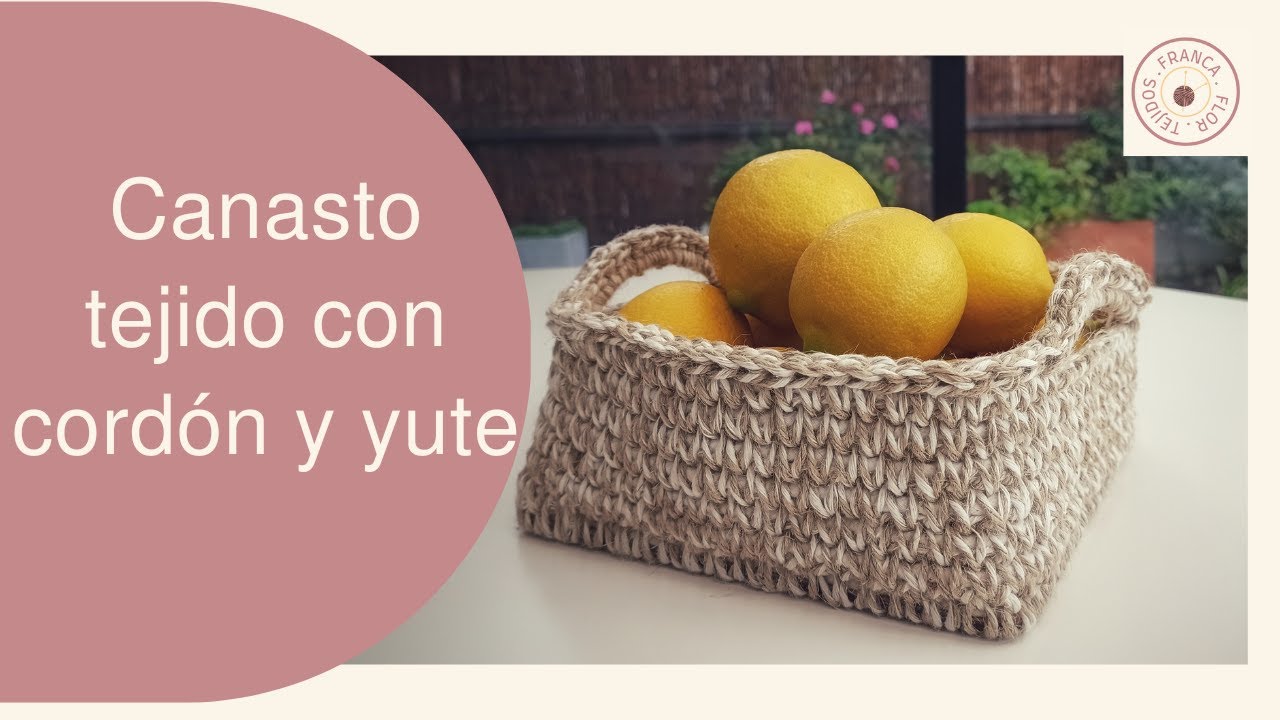 Cómo realizar canasto con base de madera cuadrada.