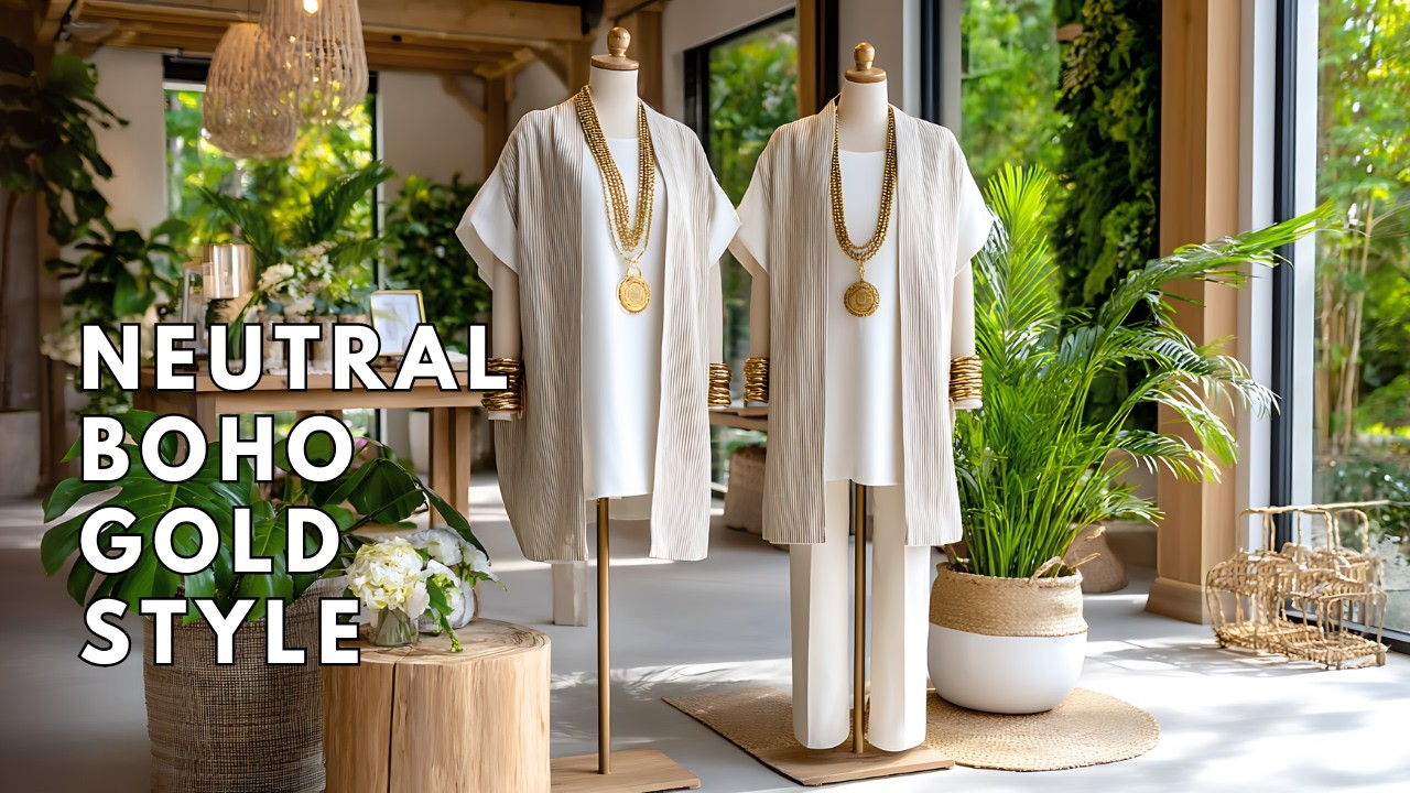 🤎 Gold Accents & Neutrals The Modern Boho Styling Guide for Women Over 50 | Fashion Trends 2026