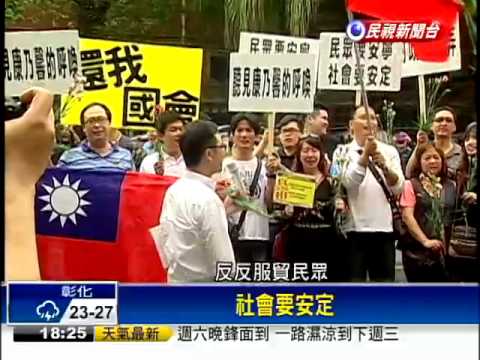 藍營反反服貿 康乃馨籲學生回家－民視新聞