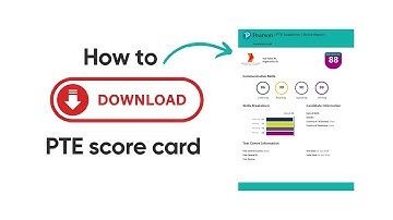 How to download PTE score card