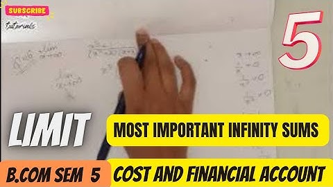 #5 INFINITY SUMS  LIMIT STATISTICS B.COM SEM 3(KUTCH UNIVERSITY)