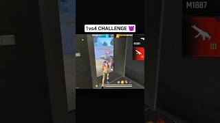 1vs4 CHALLENGE 👿#freefire #viralvideo #shortfeed #ffshorts