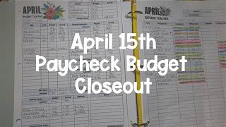 April 15 Budget Closeout