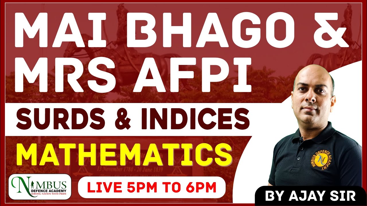 MATHEMATICS || AFPI_FREE BATCH || BY AJAY SIR|| #nda #ndapreparation #upsc #AFPi Exam