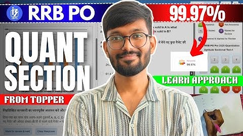99.97% RRB PO Quant: Right Sequence = Higher Score 🔥🎯 Harshit Patel