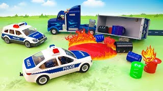 Полицейская машина Пожарная Грузовик Эвакуатор - новые игрушечные видео.