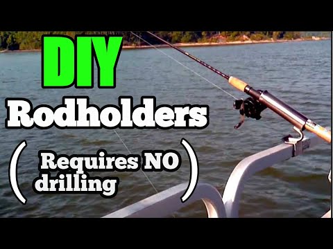 Example of how to use our fishing rod holders on a pontoon boat.