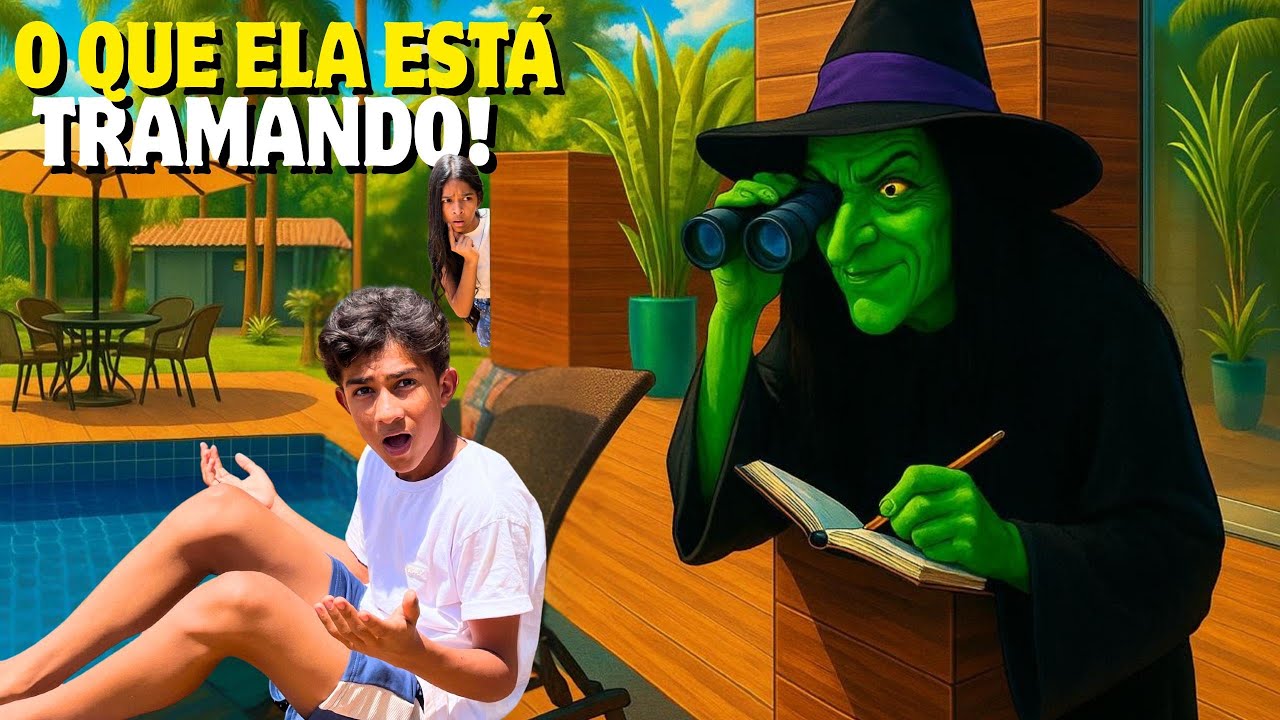 👀 A Bruxa Está Me Espionando na Piscina! 😱 | O Que Ela Está Tramando?