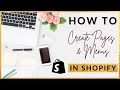 How to Create Menu's and Pages In Your Shopify Store