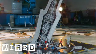 radius marxistisk Glorious Giant Star Wars LEGO Super Star Destroyer Shattered at 1000 fps | Battle  Damage - YouTube