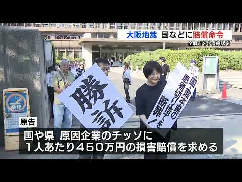 『原告全員を水俣病と認定』大阪地裁は国などに損害賠償として275万円の支払いを命じる判決