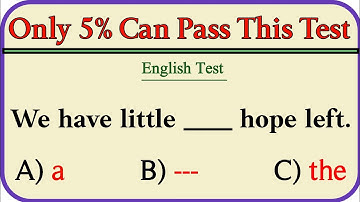 Mixed English Grammar Quiz Challenge: Only 1% Can Pass This Test