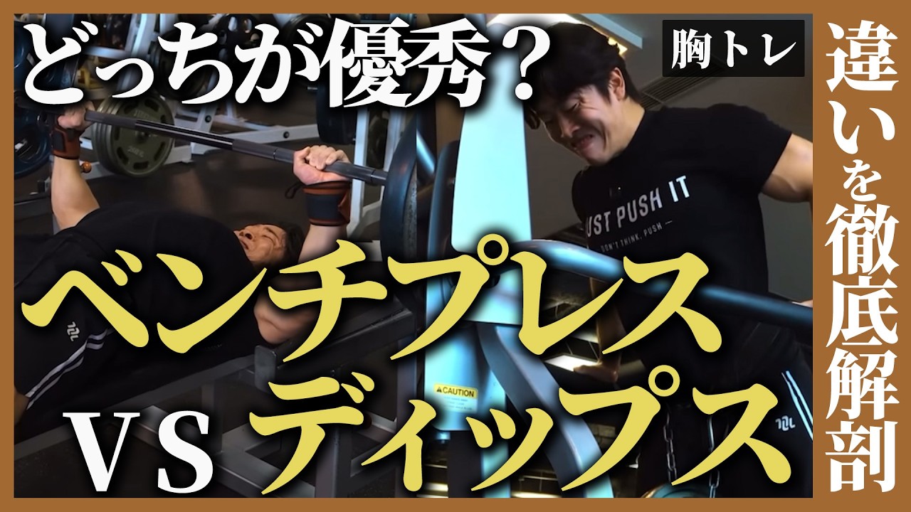 【ベンチプレスvsディップス】具体的な違いと使い分けを徹底解剖!!