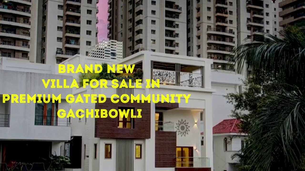 House /villa for sale in Gachibowli YouTube