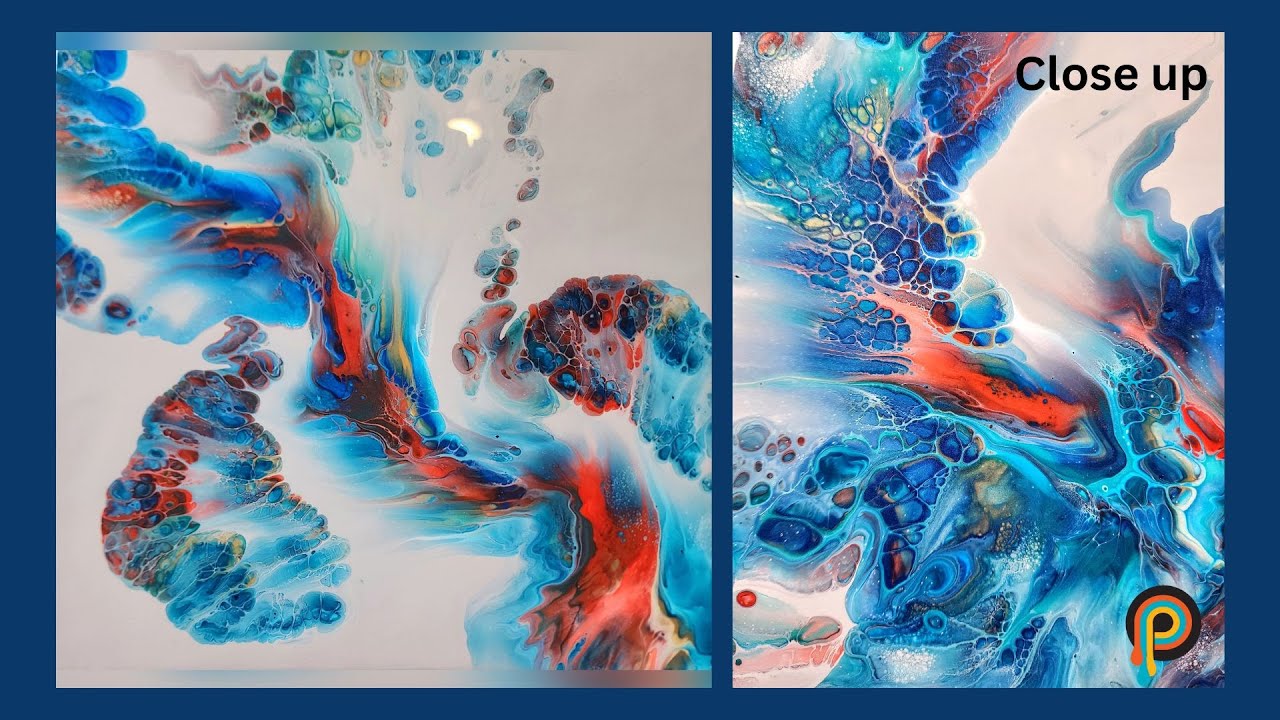 Beautiful Dutch Pour - Orange is Popping 🎨 Fluid Art