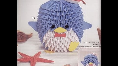 How to make 3D Origami Penguin - Hướng dẫn xếp chim cánh cụt Origami 3D