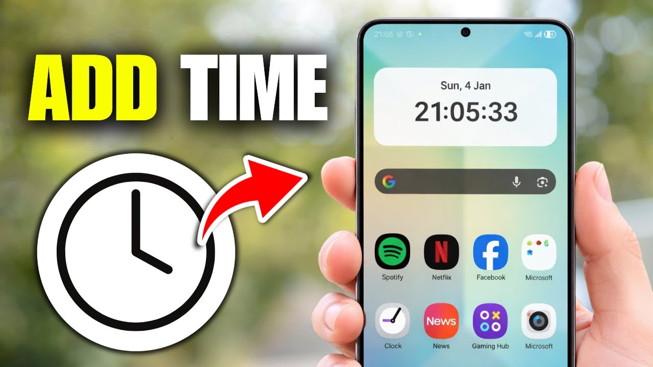 Samsung. Time How To Add Time On Home Screen In Samsung Phone - YouTube