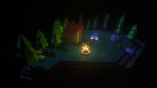 Low Poly Camp Scene