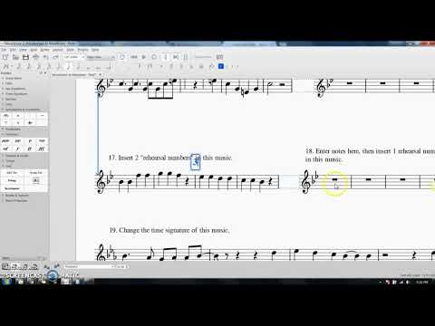 Musescore: Text and Rehearsal Numbers